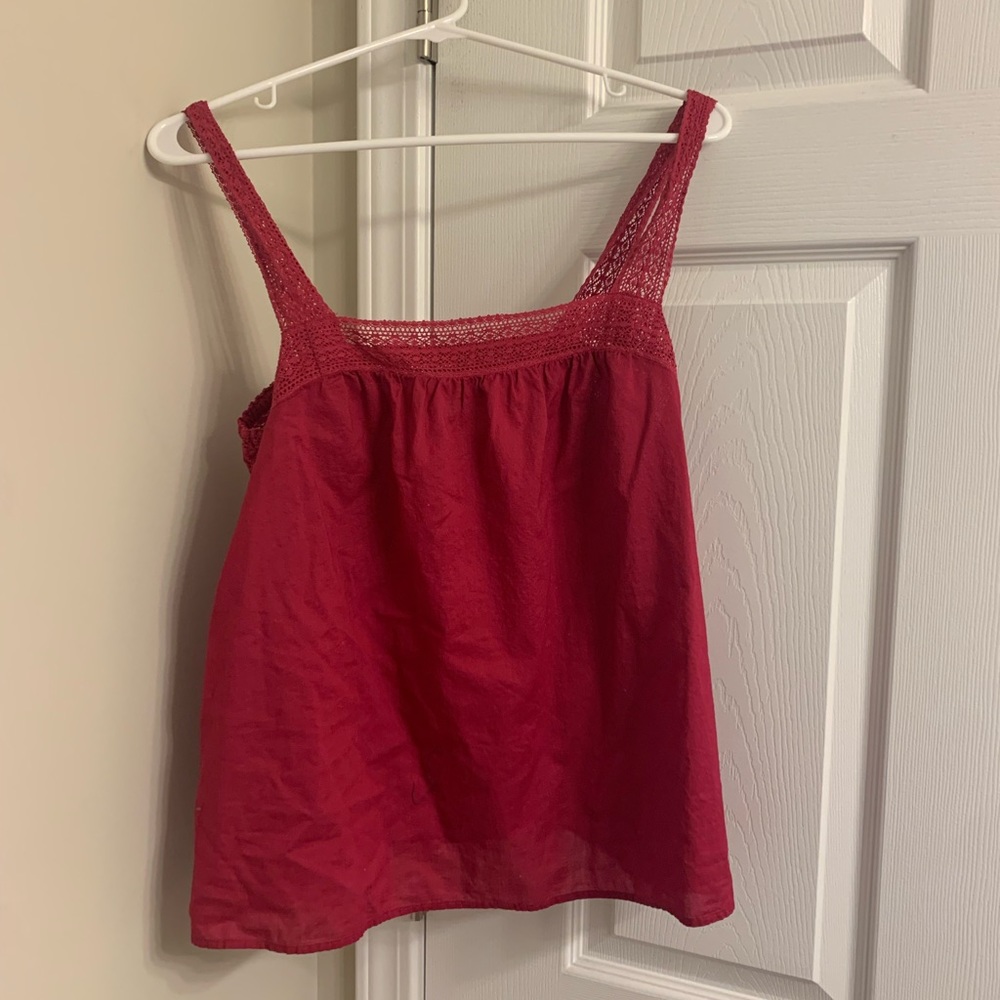 LOFT Berry Square Neck Cami, M